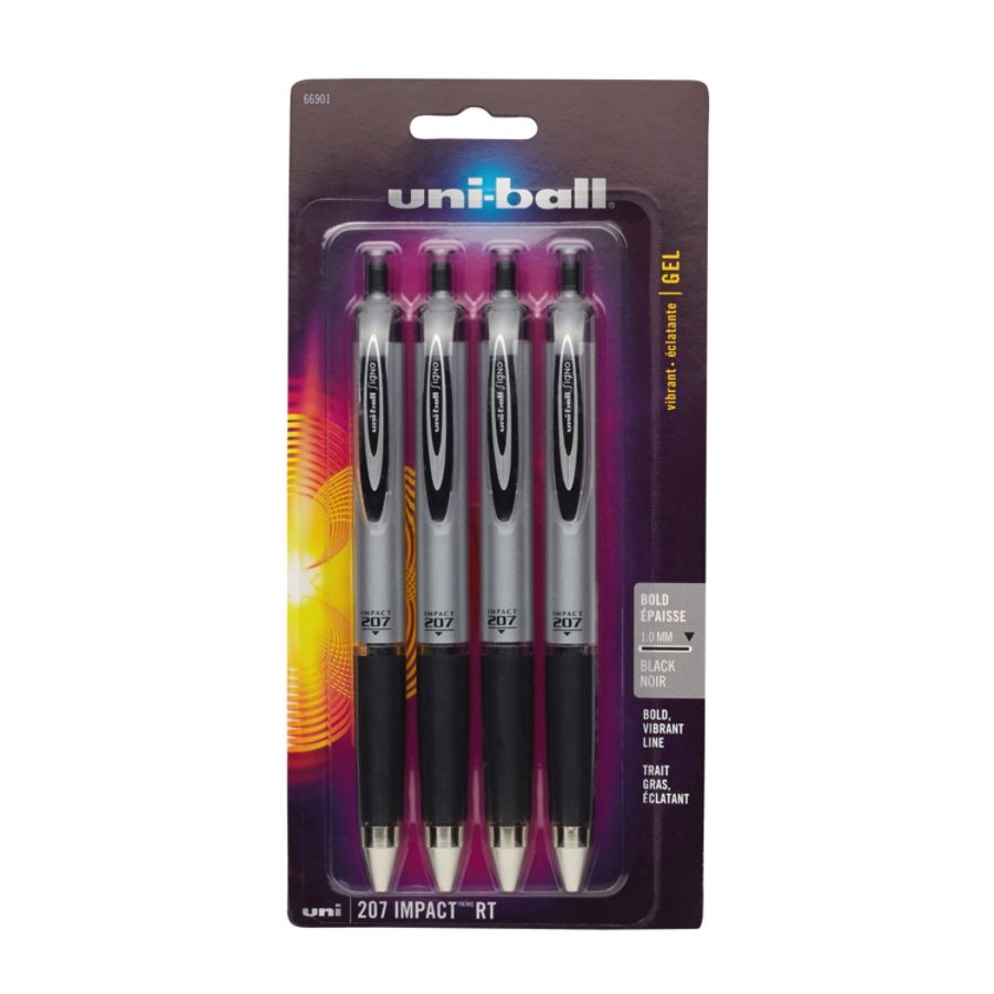 UPC 070530669015 product image for uni-ball(R) Gel Impact(R) RT Retractable Gel Pens, 1.0 mm, Bold Point, Silver Ba | upcitemdb.com