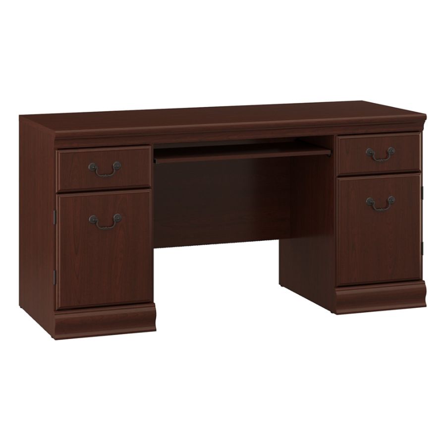 Bush Furniture Birmingham Credenza Desk With Keyboard Tray And
