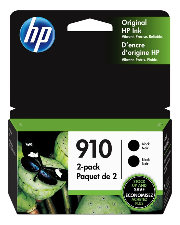 HP 910 Black Ink Cartridge 2 Pack - Office Depot