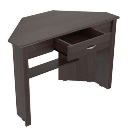 Inval Escapade Contemporary Corner Writing Desk Espresso Office