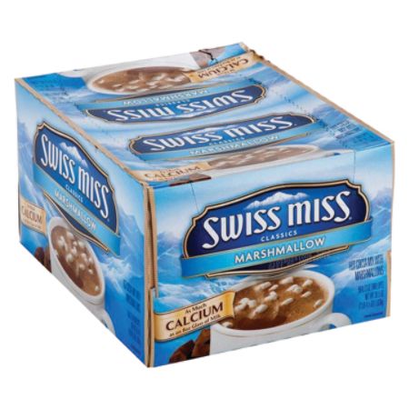 Swiss Miss Hot Cocoa With Marshmallows 0 73 Oz Box Of 50 Packets