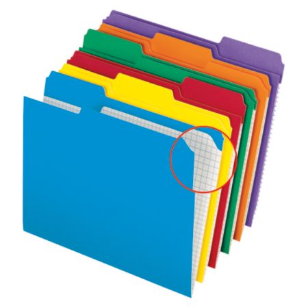 Pendaflex Color Reinforced Top File Folders With Interior Grid 13 Cut ...