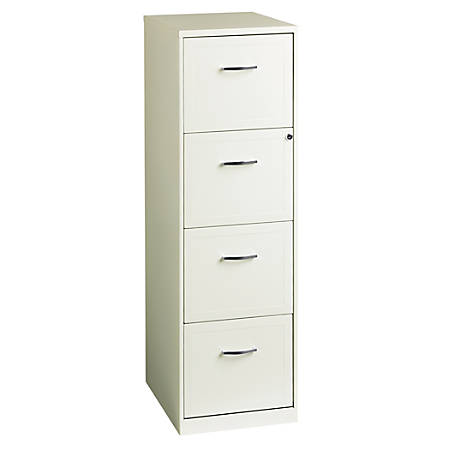 Realspace 4 Drawer Cabinet Pearl White Office Depot