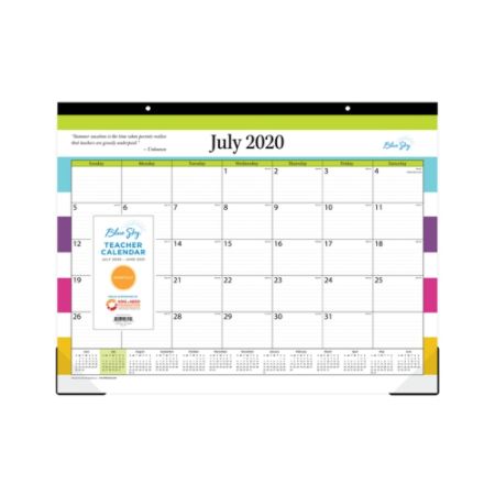 Blue Sky Teacher Calendar Stripes 105643 A Office Depot