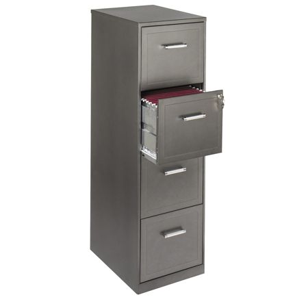 Realspace 4 Drawer Vertical Cabinet Charcoal Office Depot