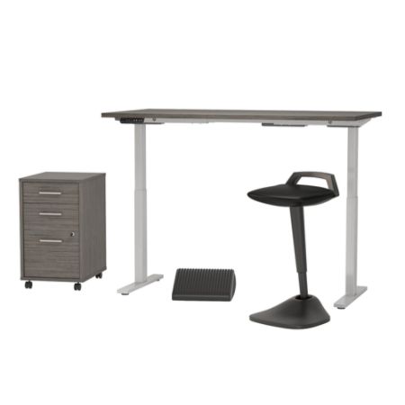Bush Move 60 Standing Desk Set Cocoa Premium Office Depot