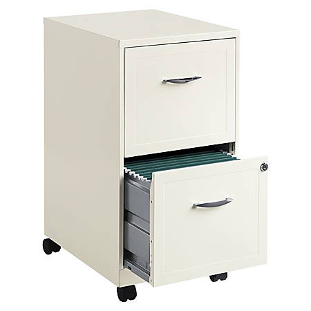 Realspace 2 Drawer Mobile Cabinet Pearl Office Depot