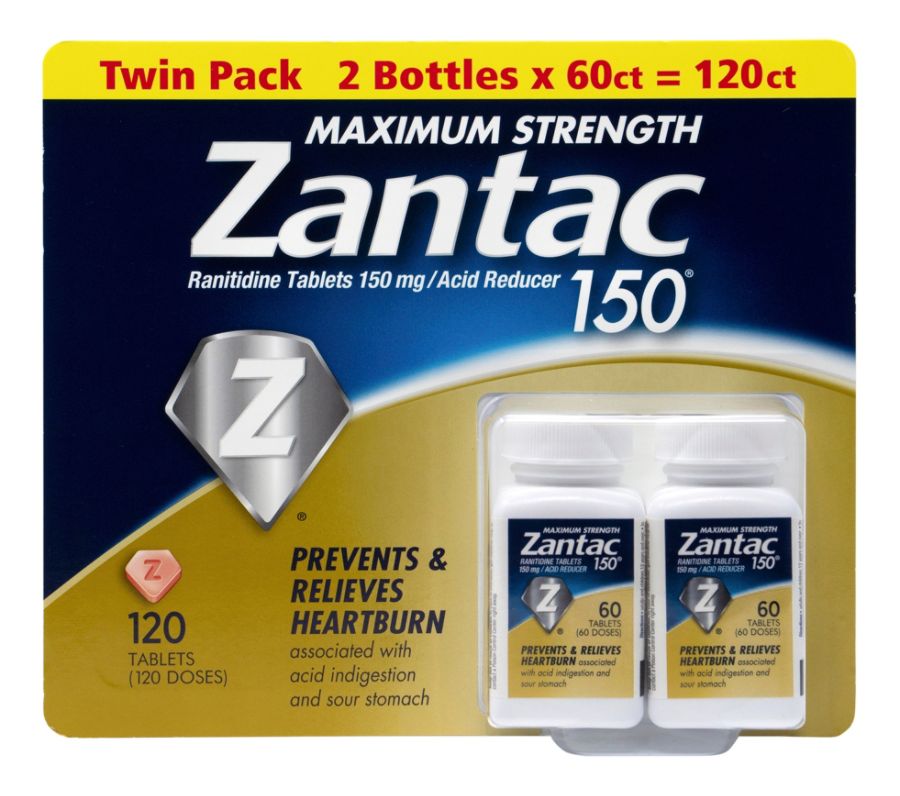 UPC 681421031387 product image for Zantac Maximum Strength Acid Reducer Tablets, 60 Tablets Per Bottle, Pack Of 2 B | upcitemdb.com