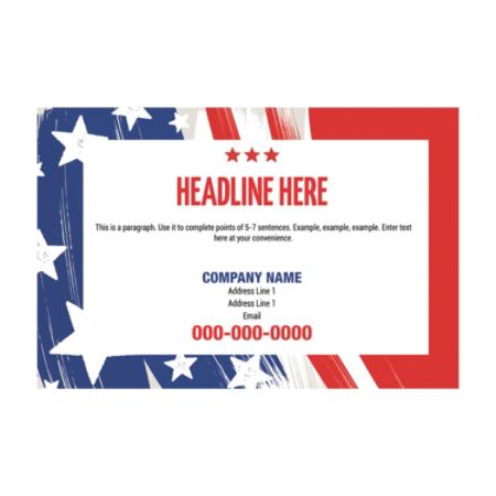 Banner Template Horizontal Grunge Textured Flag Office Depot