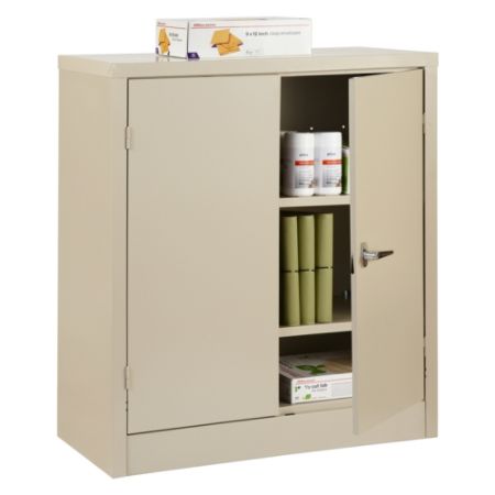 Realspace Steel Cabinet 3 Shelves Putty Office Depot