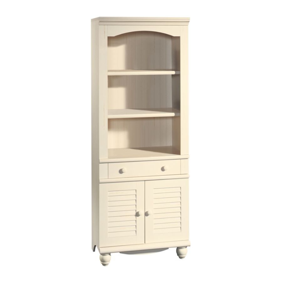 Sauder Harbor View Bookcase With Doors And Drawer 5 Shelf ...