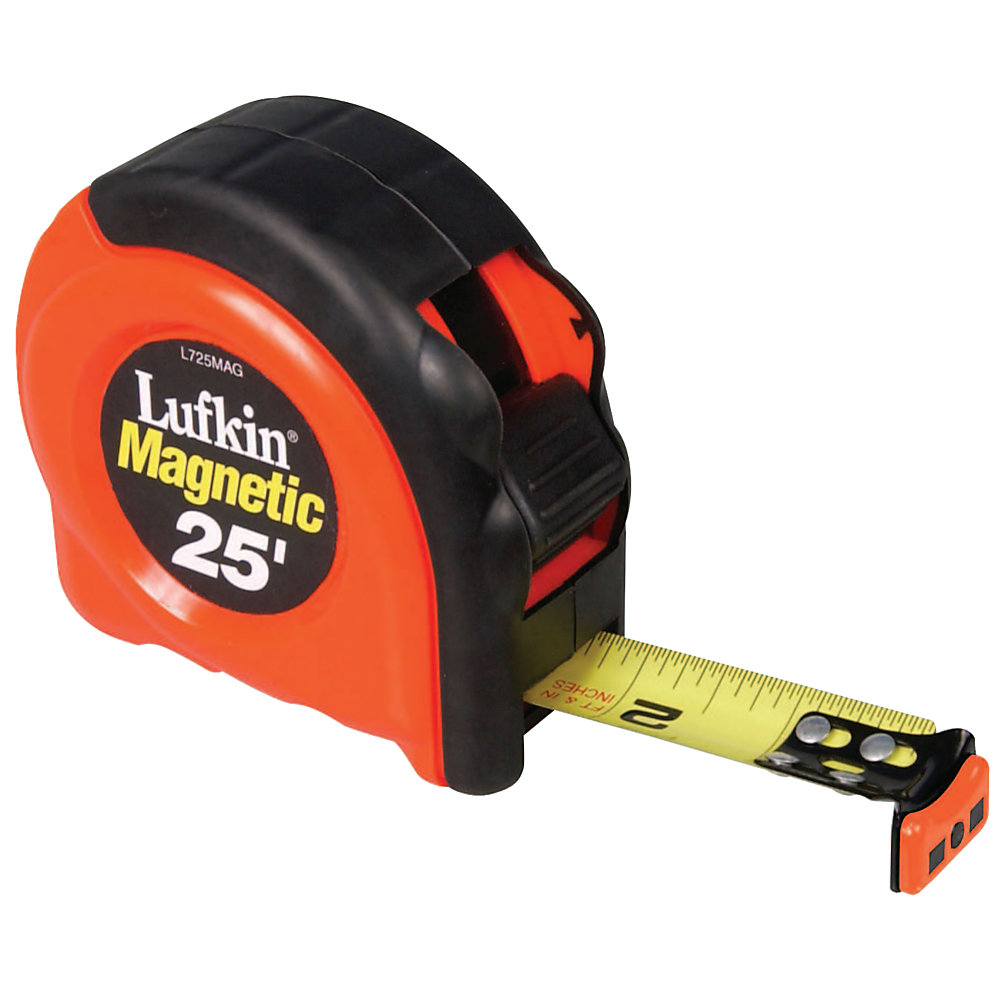 Cresent Lufkin L725MAG Tape Measure 25 ft L x 1 in W Blade Steel Blade Orange