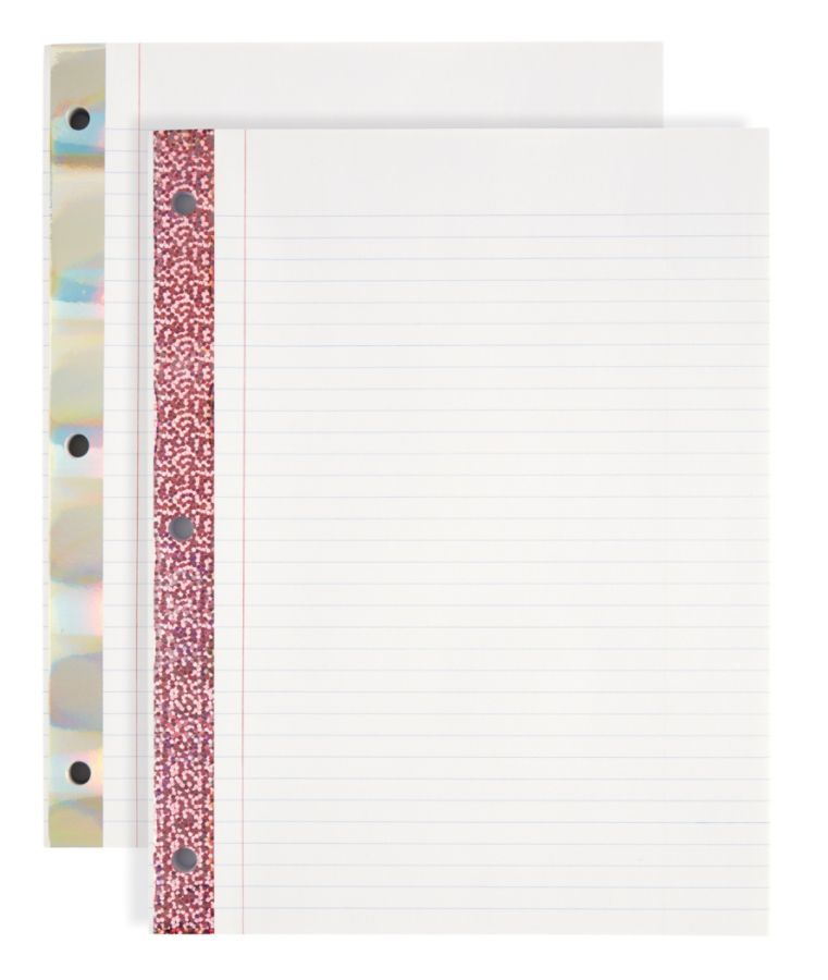 paper reinforced filler college depot office ruled notebook brand punched sheets hole pack officedepot