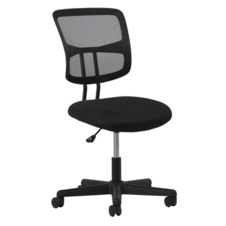 Ofm Essentials Swivel Mesh Mid Back Task Chair No Arms Black Silver Item 951233