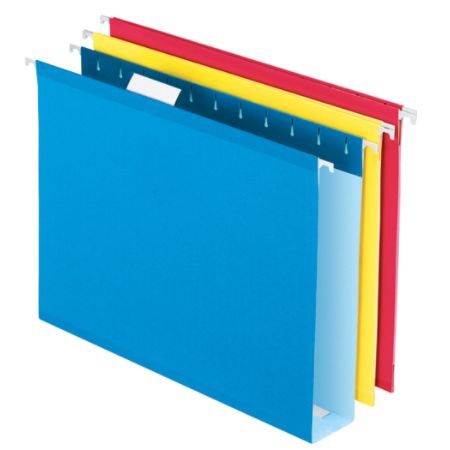 Office Depot Box Bottom Hanging File Folders Letter Size 8 1 2 X 11 2 Expansion Assorted Colors Pack Of 12 Item 952465