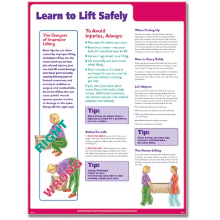 ComplyRight Learning To Lift Safely Poster English 18 x 24 - Office Depot