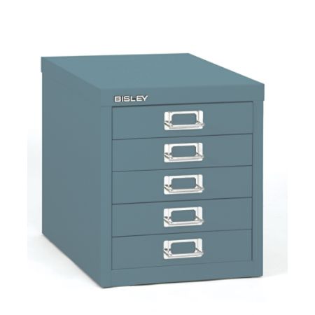 Bisley 5 Drawer Steel Cabinet Steel Blue Office Depot