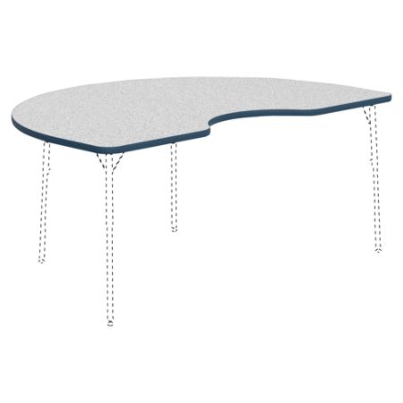 Lorell Classroom Kidney Shaped Activity Table Top 72 W X 48 D Gray