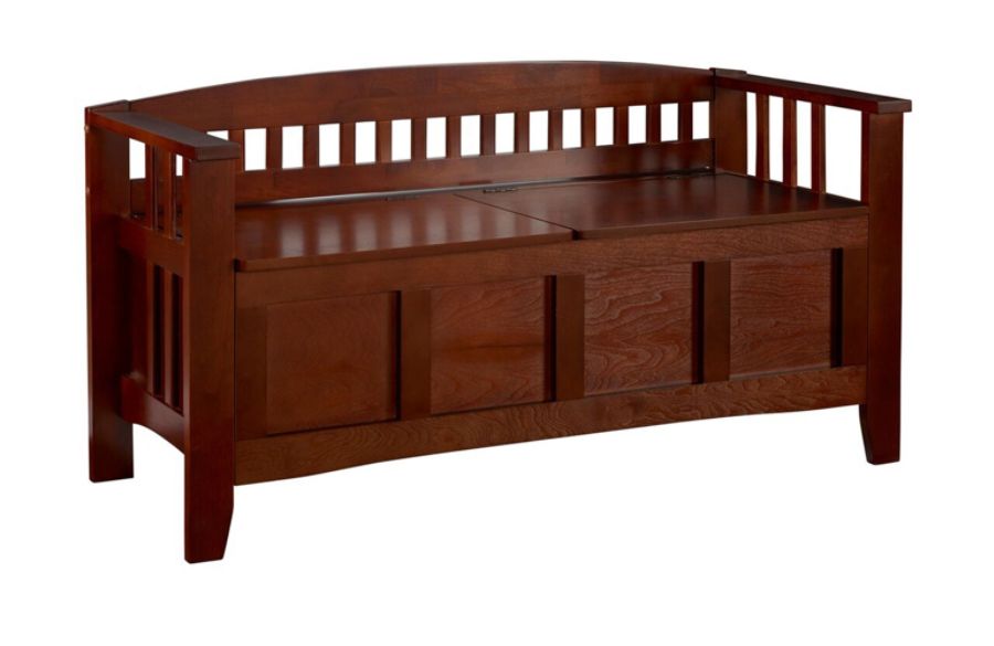 Linon Home Decor Products Storage Bench Short Split Seat Storage