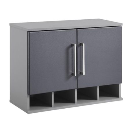 Ameriwood Home Latitude Wall Cabinet 2 Shelves Graphitegray