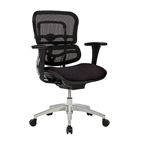 Workpro 12000 Mesh Mid Back Chair Black Office Depot