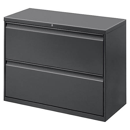 Workpro 42 W Lateral 2 Drawer File Cabinet Metal Charcoal Office