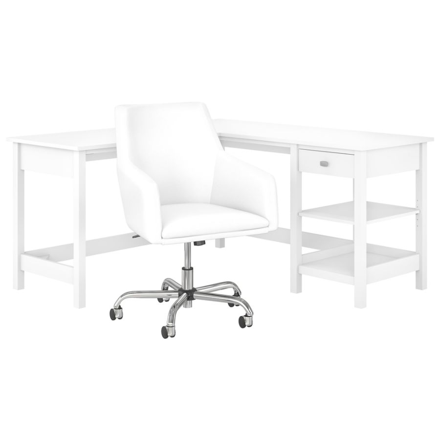 White Corner L Shaped Desks At Office Depot Officemax