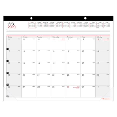 Office Depot Monthly Academic Desk Calendar 22 X 17 30percent