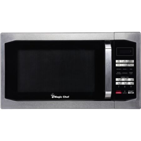 Magic Chef 1 6 Cu Ft Countertop Microwave Stylish Handle Stainless