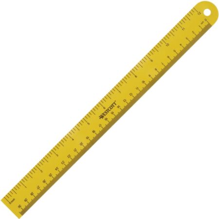 Magnetic Ruler 12 Yellow - Office Depot