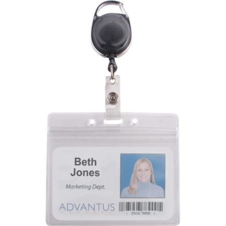 Advantus Badge Reel Holder Combo Pack Horizontal Vinyl 10 Pack ...