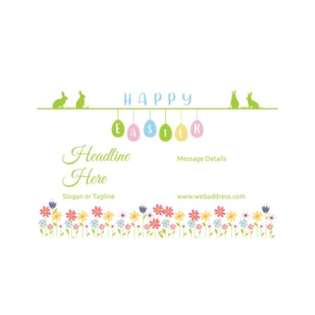 Custom Banner Horizontal Happy Easter Office Depot