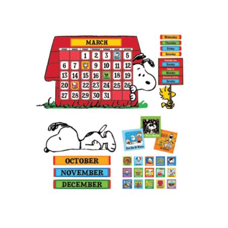 Eureka Peanuts Calendar Bulletin Board Set 34 X 24 Multicolor Pre