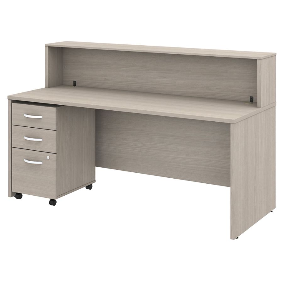 Realspace Landon Desk With Hutch Cherry Office Depot