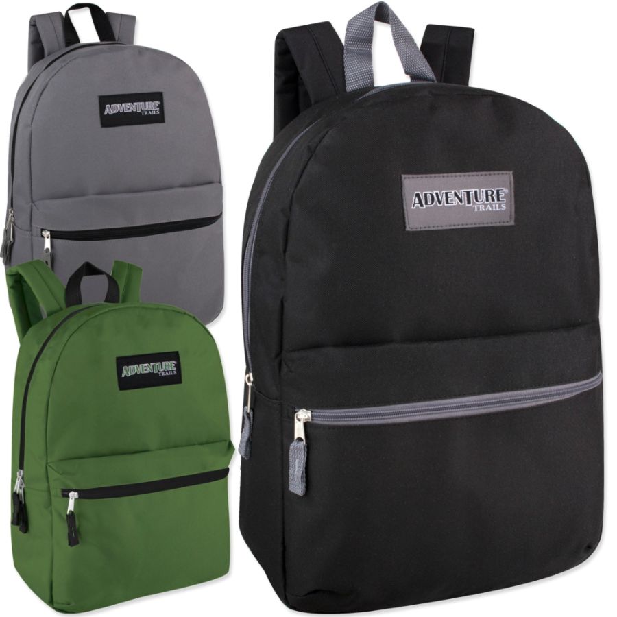 Trailmaker Classic Backpacks, Assorted Colors, Pack Of 24 Backpacks