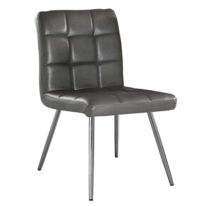 Monarch Specialties Emilia Dining Chairs Gray Chrome Set Of 2 Chairs Item 9793329