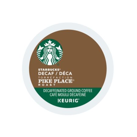 Starbucks Pike Place Decaffeinated Coffee K Cup Pods 0.1 Oz Box Of 24 ...