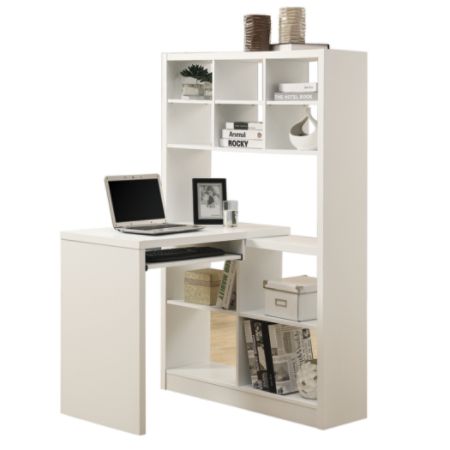 Monarch Specialties Corner Computer Desk With Built In Shelves