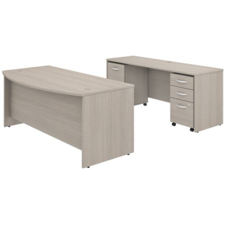 Bush Business Furniture Studio C Bow Front Desk And Credenza With