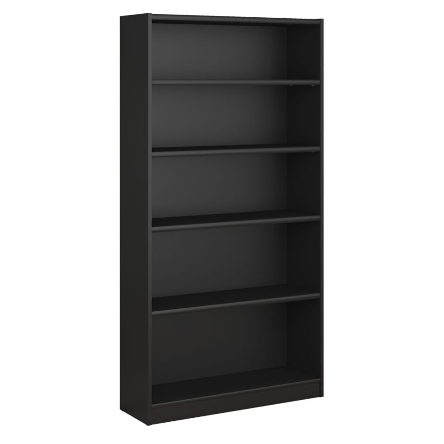 71.65&#34; 5 Universal Shelf Bookshelf Classic Black - Bush Furniture
