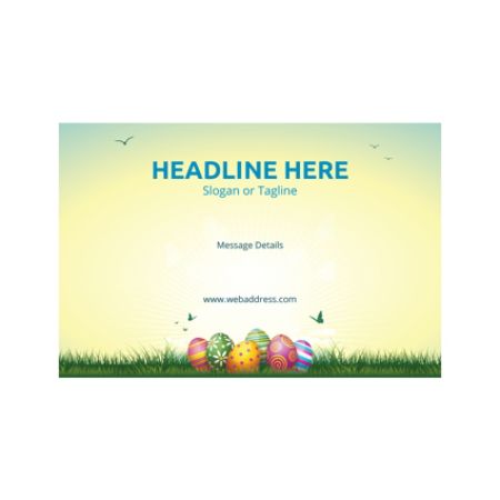 Custom Banner Horizontal Easter Eggs Office Depot