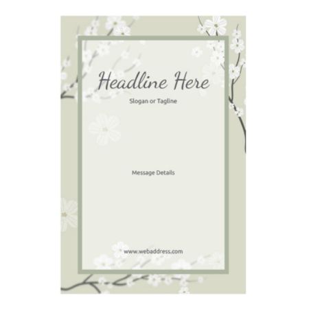 Custom Banner Vertical Spring Flowers Office Depot