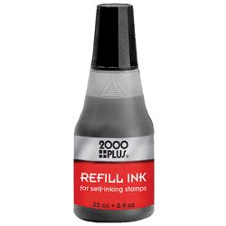 2000 PLUS Self Inking Stamp Re Ink Fluid 1 Oz. Black by Office Depot ...