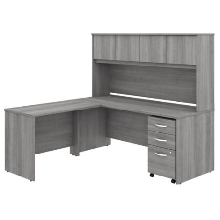 Bush Studio C L Shape Desk Set Gray Standard Office Depot