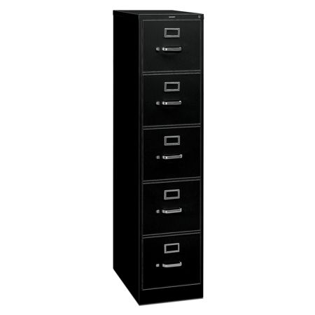 Hon 310 Series Vertical File 5 Drawers 26 12 D Black Office Depot