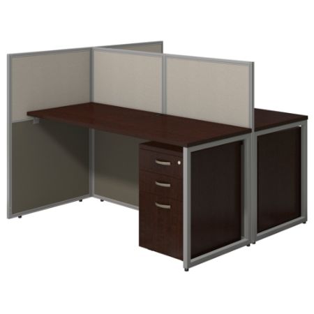 Bush Business Furniture Easy Office 60 W 2 Person Straight Desk
