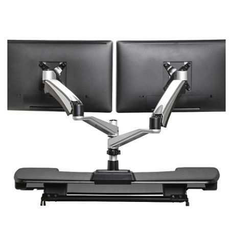 Varidesk Dual Monitor Arm 360 Gray Office Depot