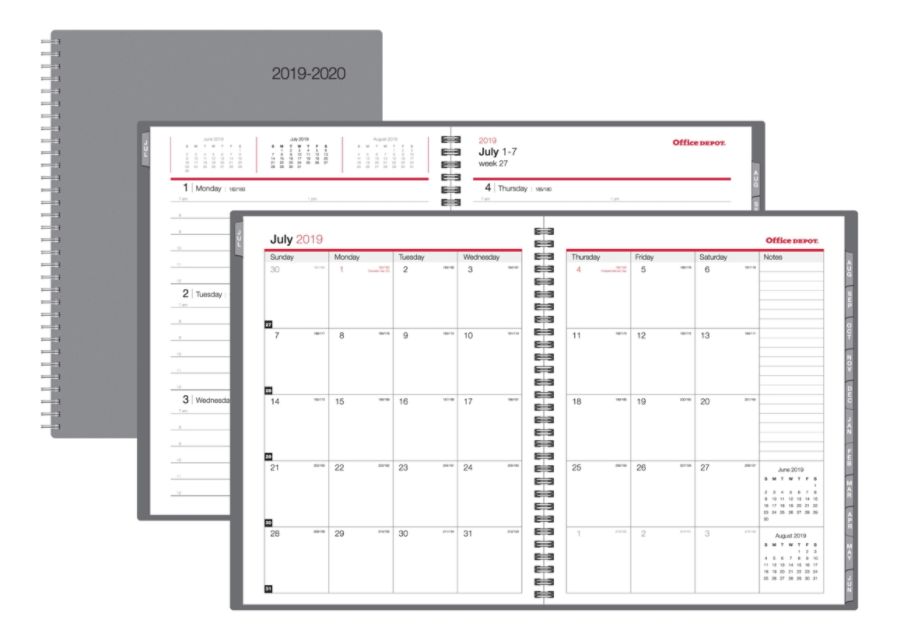 Office Depot Brand WeeklyMonthly Academic Planner 5 X 8 30percent ...