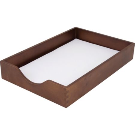 Carver Walnut Finish Solid Wood Desk Trays Desktop Walnut Oak 1Each by ...