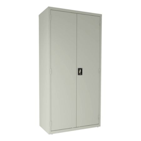 Lorell Locking Janitorial Cabinet Light Gray Office Depot